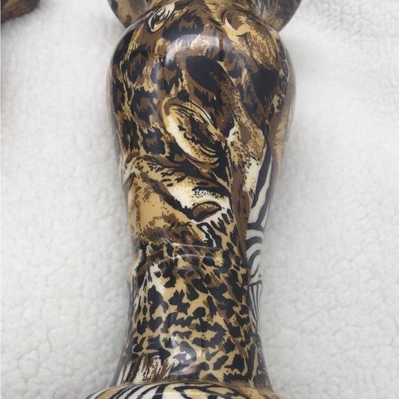 Vintage zebra design candle holders. - Picture 4 of 10